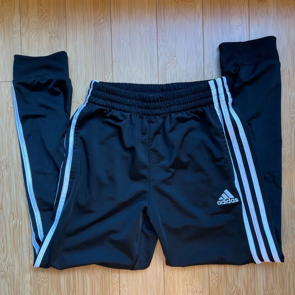 Kids Adidas Black Joggers Size M